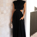 Vestido elegante com bolsos | - Saúde no Cotidiano