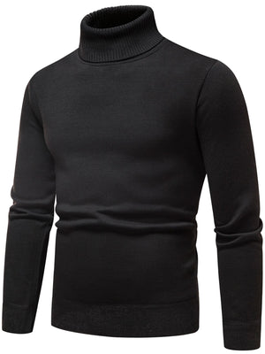 Suéter masculino térmico de gola alta