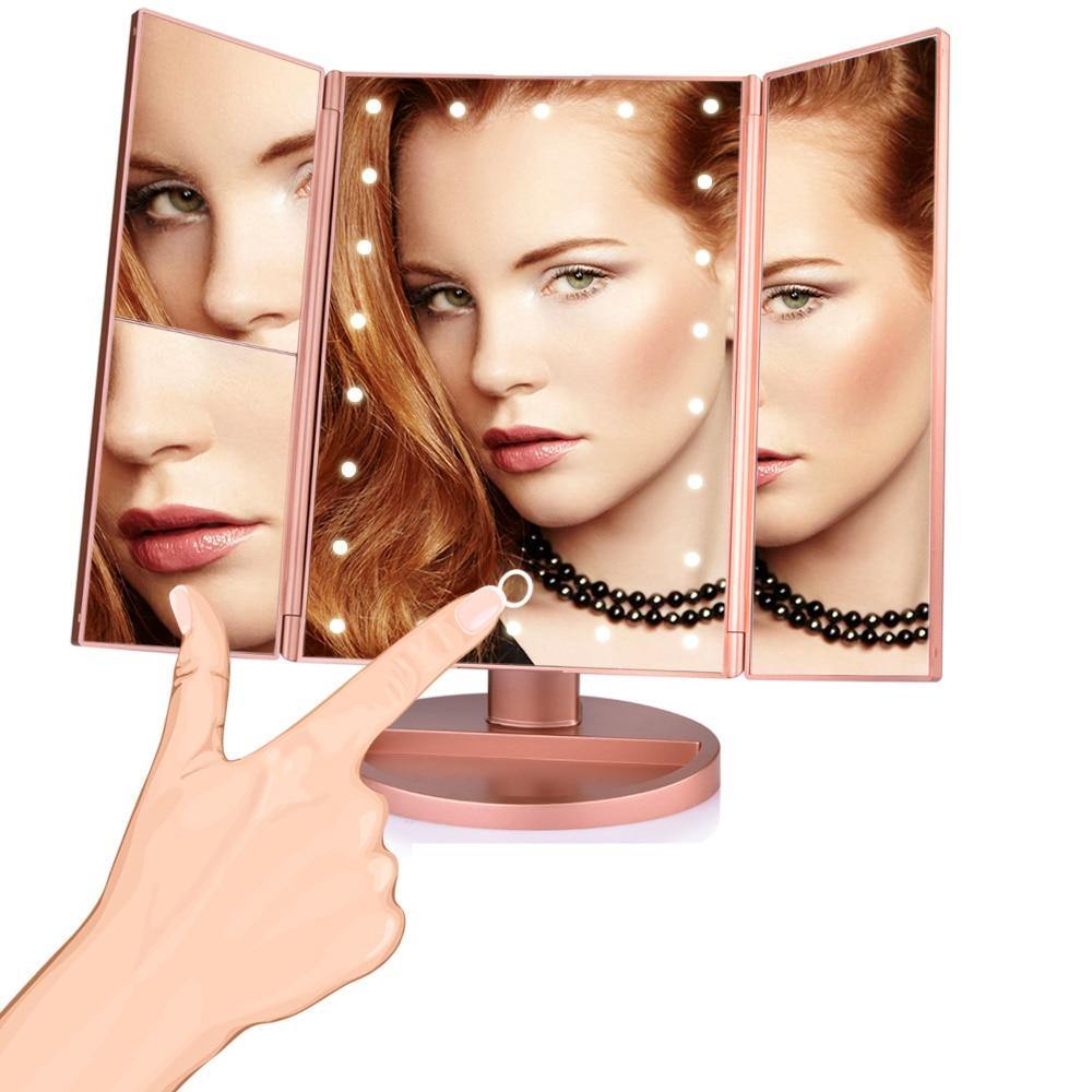 Espelho de maquiagem LED