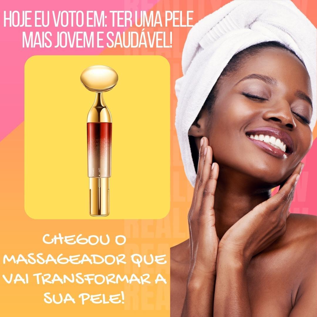 Massageador Vibratório Facial Antirrugas - Female Beauty - Saúde no Cotidiano